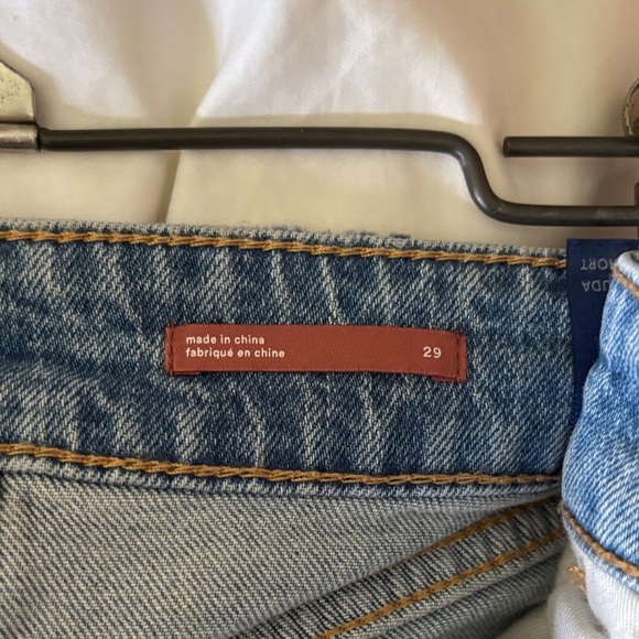 Anthropologie Patchwork Denim Shorts - Blue and Pink Pilcro - Picture 4 of 5